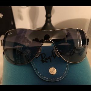 Authentic Ray-Ban sun shields.